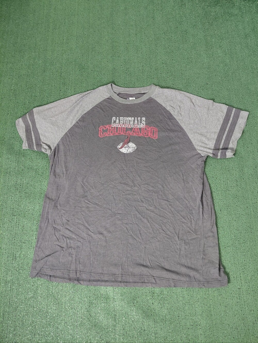 NFL Team Apparel Chicago Cardinals Football Retro Sports Gray T Shirt Sx XXXXL